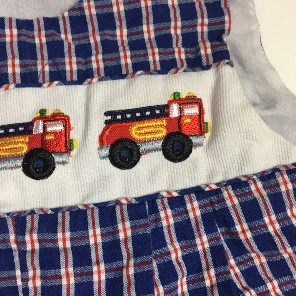 Samara | fire engine truck one piece romper 18 mos - Picture 4 of 8